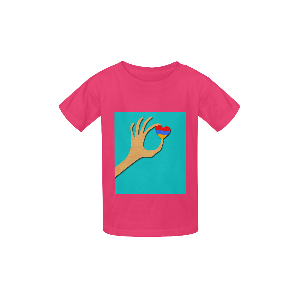 Armenian Heart Kid's  Classic T-shirt (Model T22)