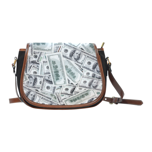Cash Money / Hundred Dollar Bills Saddle Bag/Small (Model 1649)(Flap Customization)