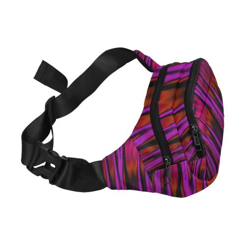 Sunset Waterfall Reflections Abstract Fractal Fanny Pack/Small (Model 1677)