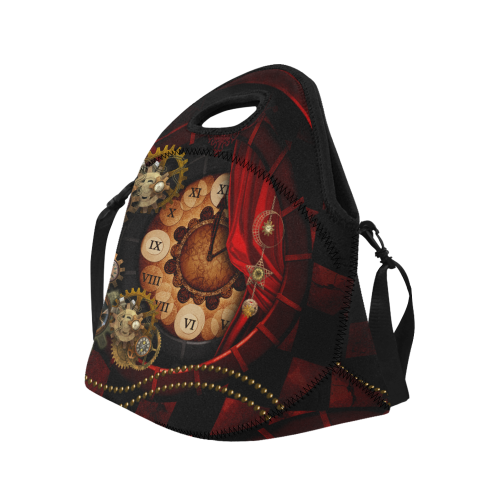 Steampunk, wonderful clockwork Neoprene Lunch Bag/Large (Model 1669)