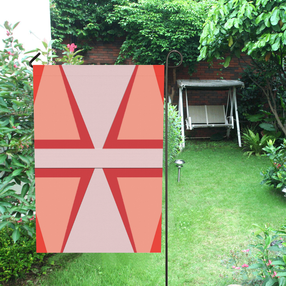 Shades of Red Patchwork Garden Flag 28''x40'' （Without Flagpole）