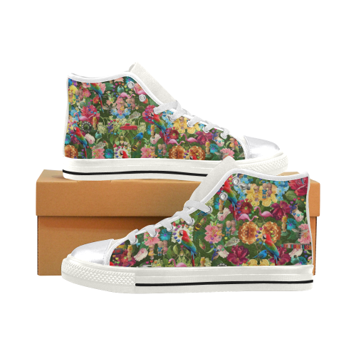 Is it Springtime Yet ? Women's Classic High Top Canvas Shoes (Model 017)