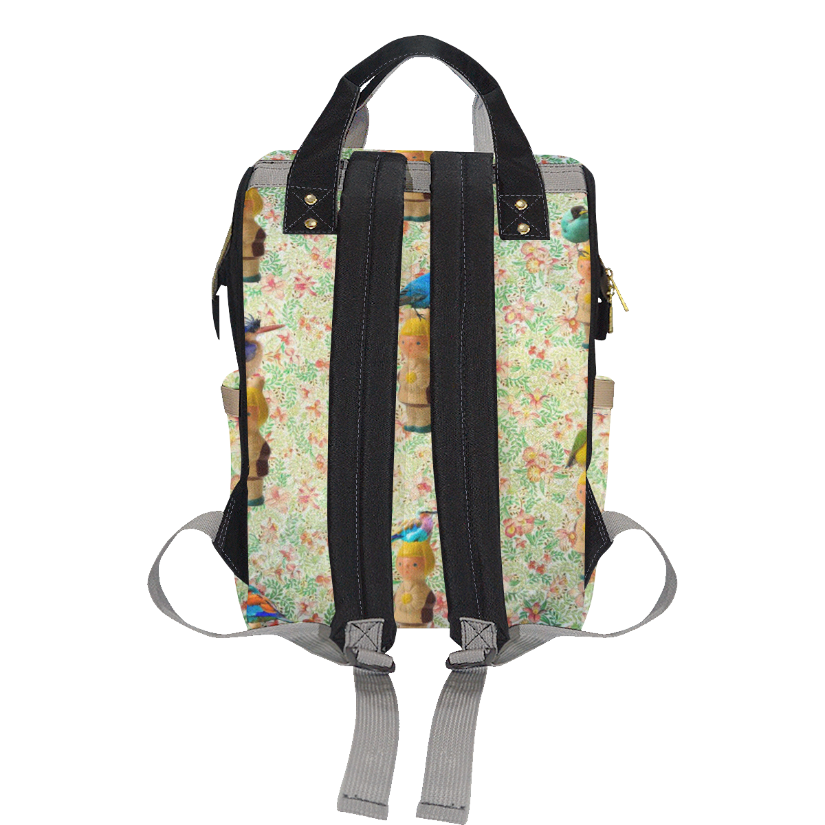 Daisy's Birds Multi-Function Diaper Backpack/Diaper Bag (Model 1688)