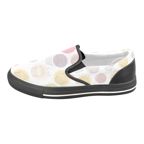 Colorful Cupcakes Women's Slip-on Canvas Shoes/Large Size (Model 019)