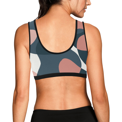 Abstract Women's All Over Print Sports Bra (Model T52)
