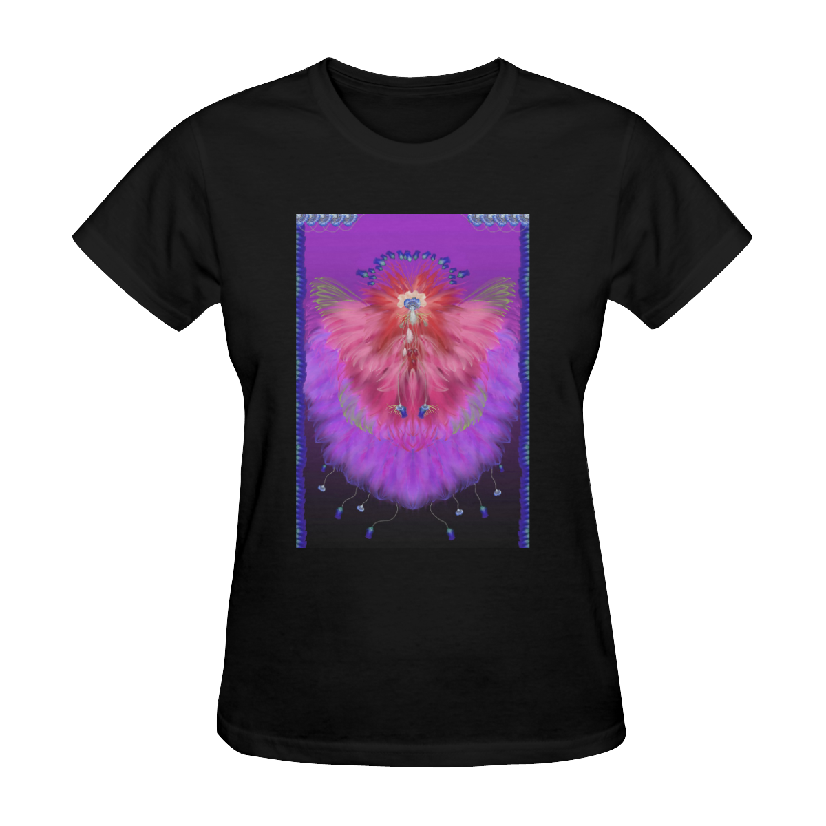 feathers2-6 Women's T-Shirt in USA Size (Two Sides Printing)