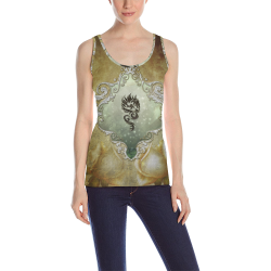 Awesome tribal dragon All Over Print Tank Top for Women (Model T43)