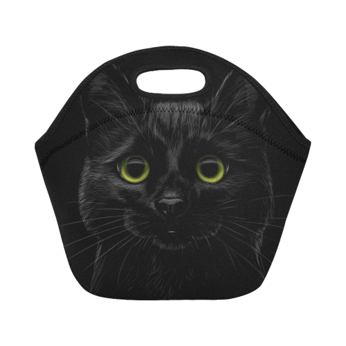 Black Cat Neoprene Lunch Bag/Small (Model 1669)