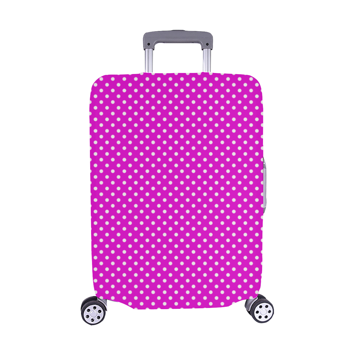 Pink polka dots Luggage Cover/Medium 22"-25"