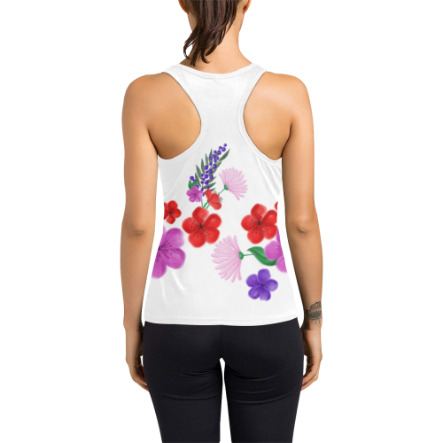 BUNCH OF FLOWERS Women's Racerback Tank Top (Model T60)