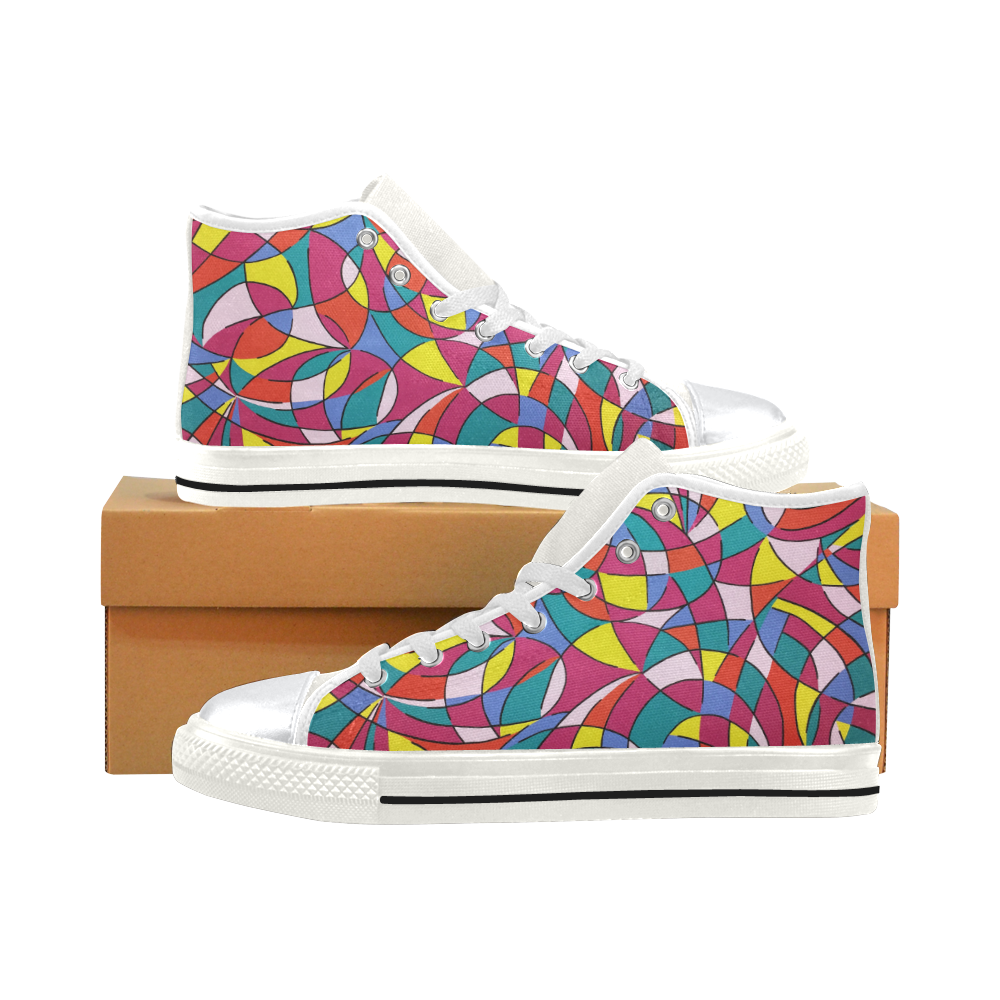 Sally High Top Canvas Shoes for Kid (Model 017)
