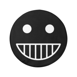 Silhouette Smiley Face Emoji 34 Inch Spare Tire Cover