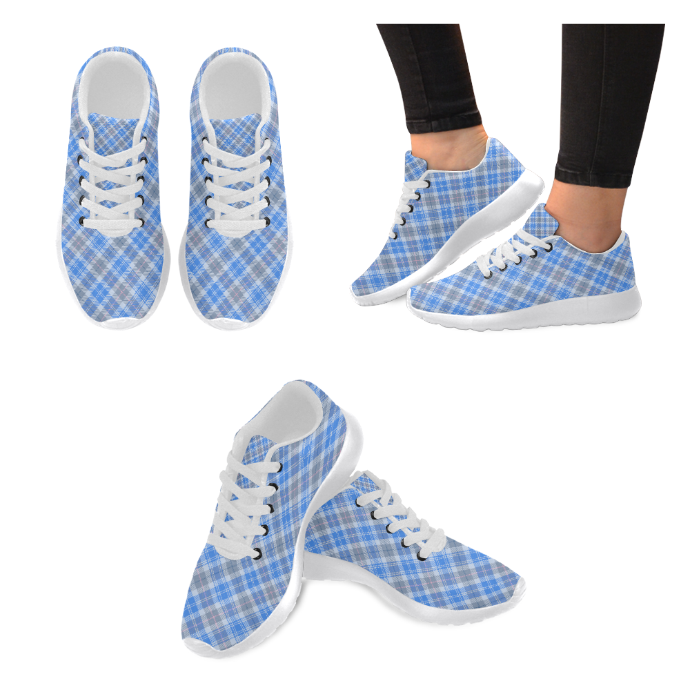 Plaid patterns Women’s Running Shoes (Model 020)