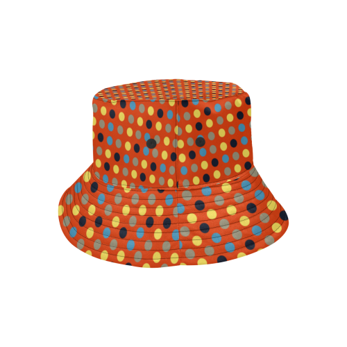 yellow black grey eggs on red All Over Print Bucket Hat