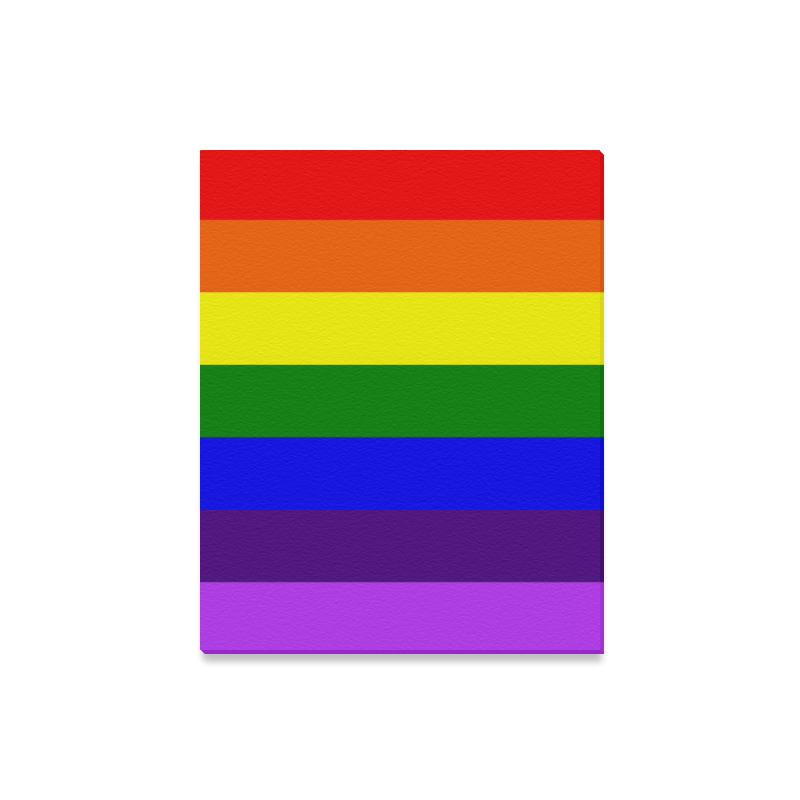 Rainbow Flag (Gay Pride - LGBTQIA+) Canvas Print 16"x20"