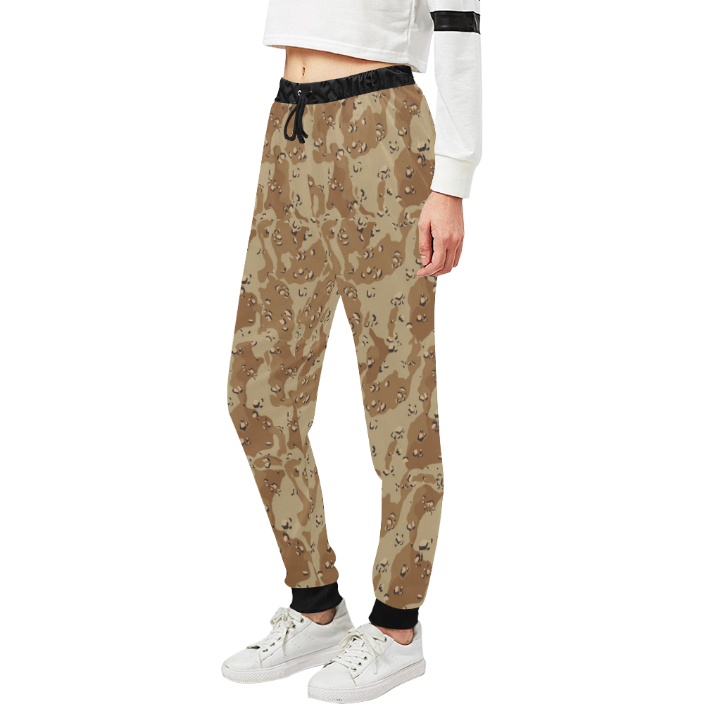 Vintage Desert Brown Camouflage Unisex All Over Print Sweatpants (Model L11)