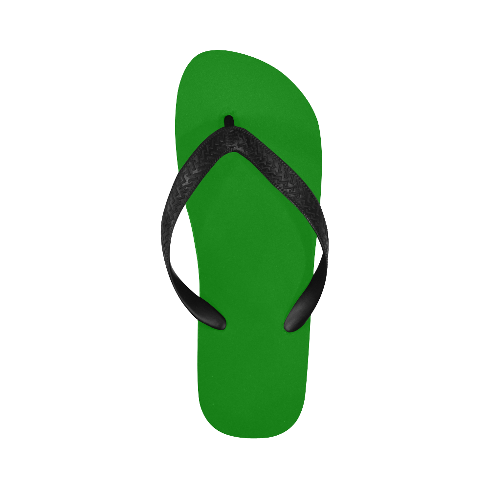 color green Flip Flops for Men/Women (Model 040)