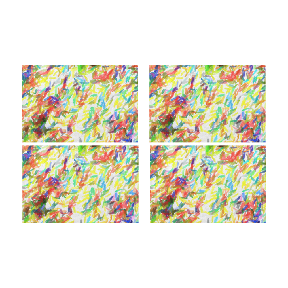 Colorful brush strokes Placemat 12’’ x 18’’ (Four Pieces)