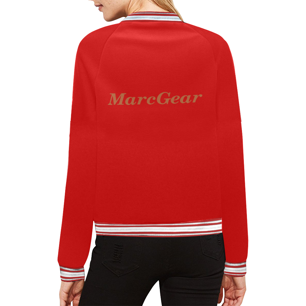 MarcGear Womens HR All Over Print Bomber Jacket for Women (Model H21)