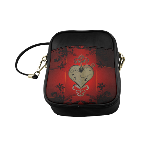 Wonderful decorative heart Sling Bag (Model 1627)
