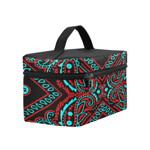 blue and red bandana Cosmetic Bag/Large (Model 1658)