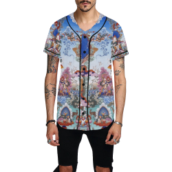 Four Heavenly Kings, by Ivan Venerucci Italian Style All Over Print Baseball Jersey for Men (Model T50)