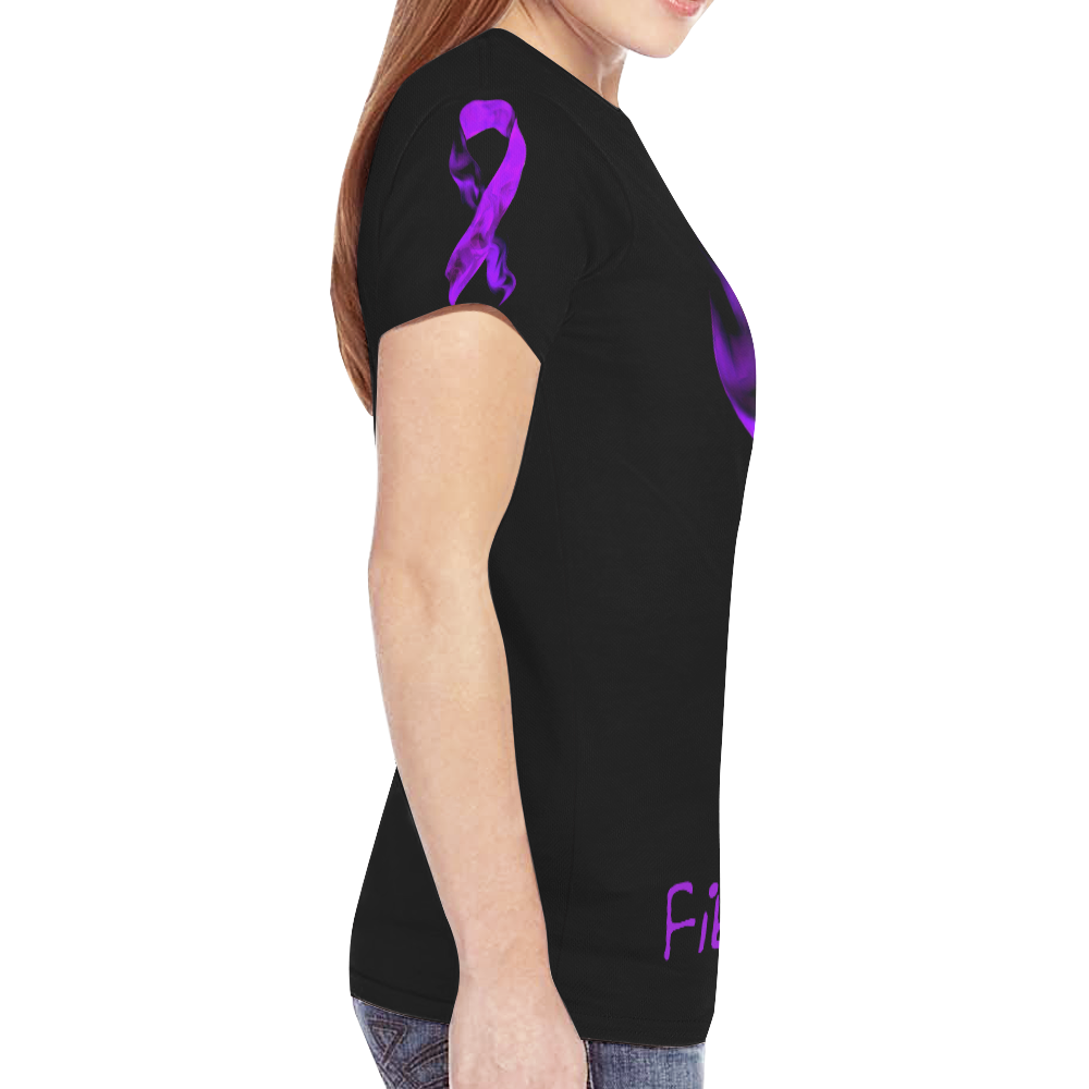 Fibromyalgia Awareness Ribbon New All Over Print T-shirt for Women (Model T45)
