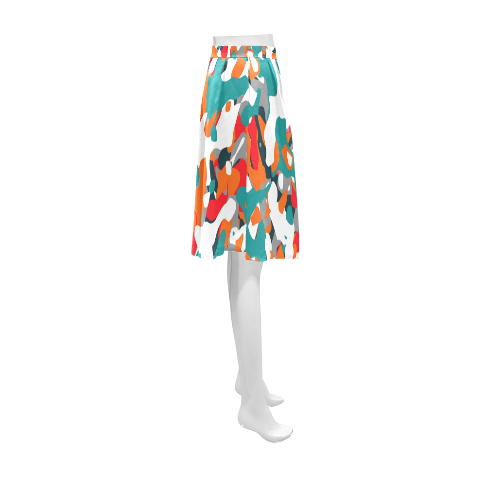 POP ART CAMOUFLAGE 1 Athena Women's Short Skirt (Model D15)