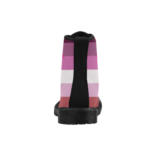 Lipstick Lesbian Flag Martin Boots for Women (Black) (Model 1203H)