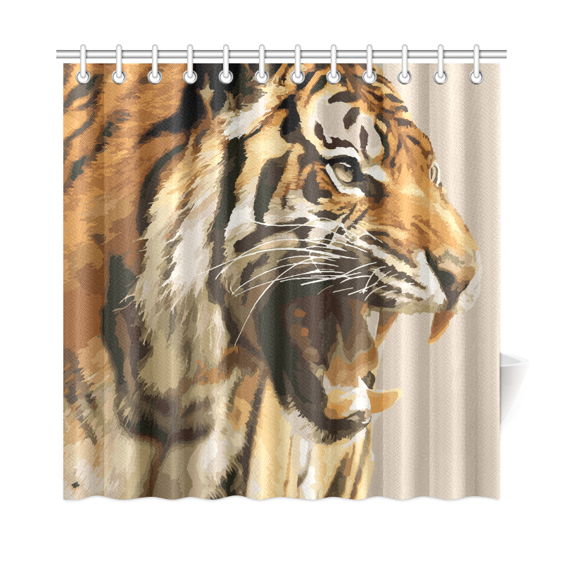 Magnificent Tiger Shower Curtain 72"x72"