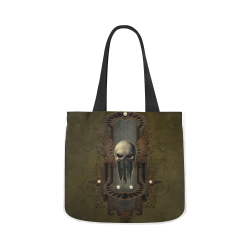 Awesome dark skull Canvas Tote Bag 02 Model 1603 (Two sides)