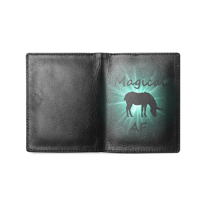 unicorn magical af Men's Leather Wallet (Model 1612)