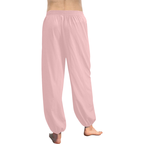 Pastel Carnation Pink Solid Color Women's All Over Print Harem Pants (Model L18)