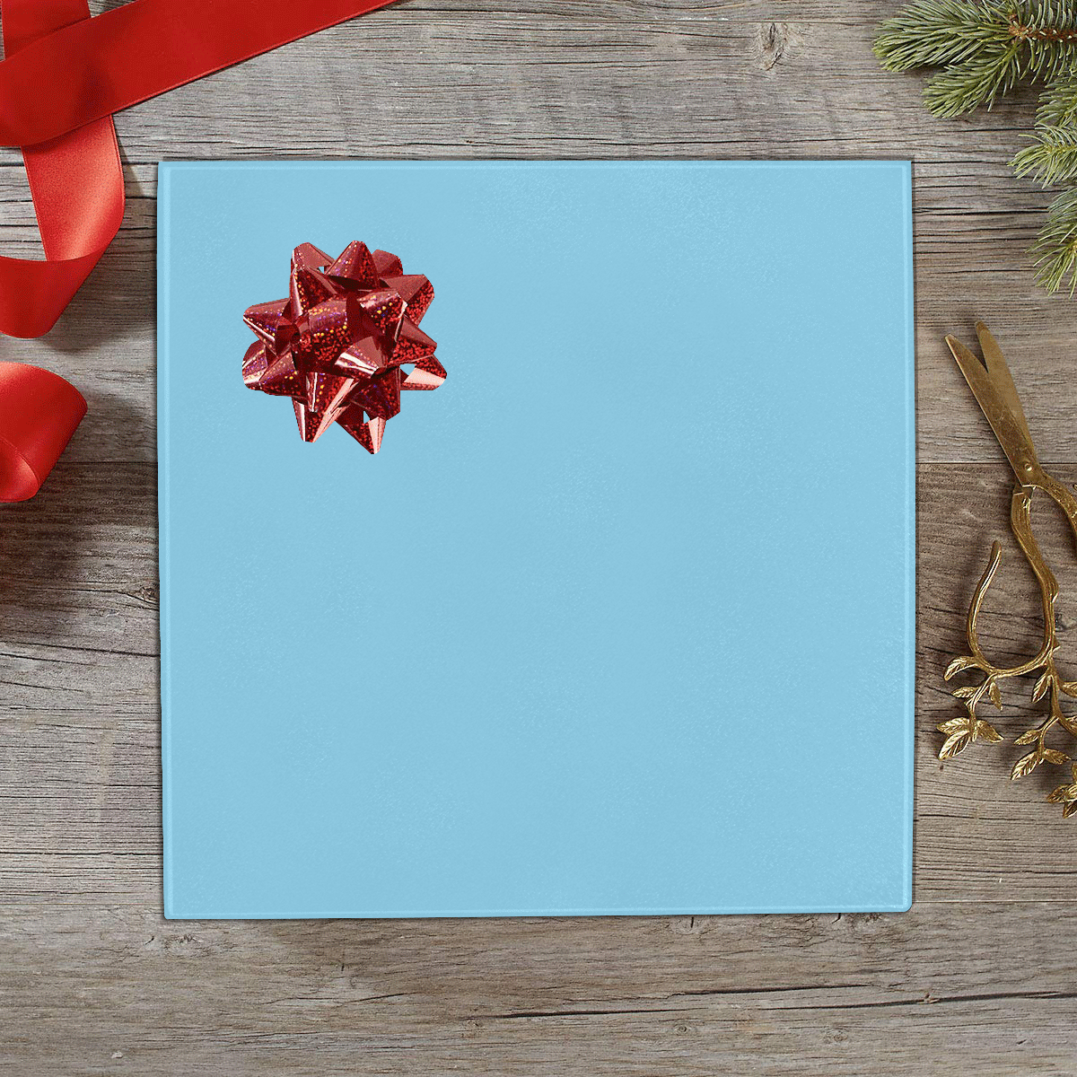 color baby blue Gift Wrapping Paper 58"x 23" (1 Roll)