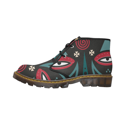 massai warrior Women's Canvas Chukka Boots (Model 2402-1)