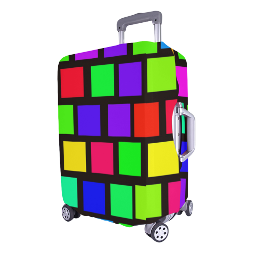 colorful checkered Luggage Cover/Large 26"-28"