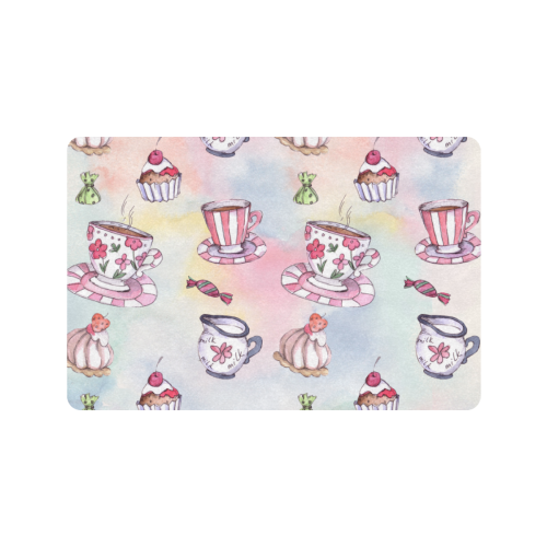 Coffee and sweeets Doormat 24"x16" (Black Base)