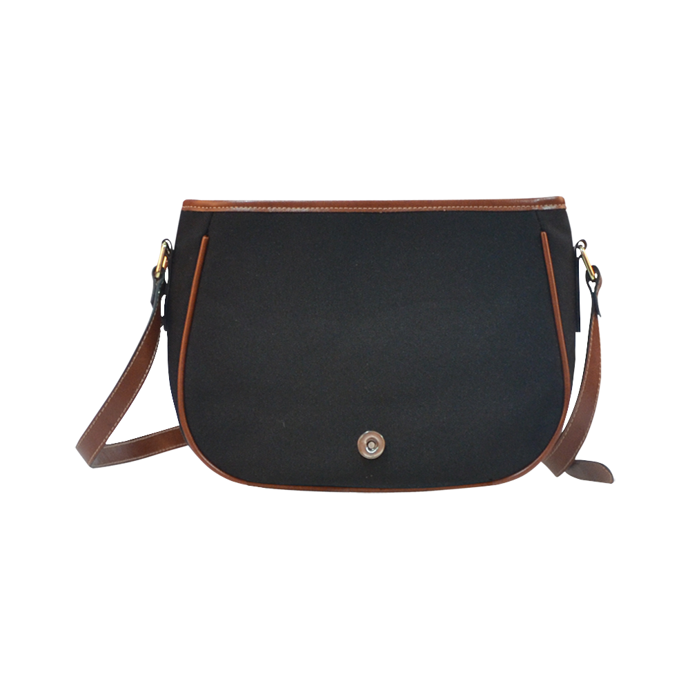 Fancy Floral Pattern Saddle Bag/Small (Model 1649)(Flap Customization)