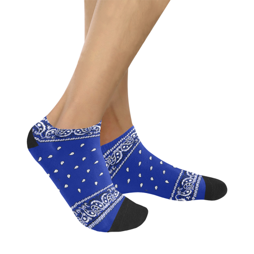 KERCHIEF PATTERN BLUE Women's Ankle Socks
