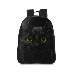 Black Cat School Backpack/Large (Model 1601)