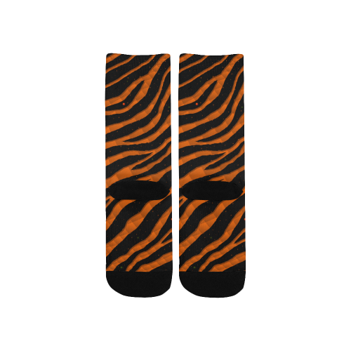 Ripped SpaceTime Stripes - Orange Kids' Custom Socks