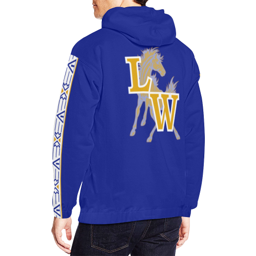 Little Wound Mustangs All Over Print Hoodie for Men (USA Size) (Model H13)