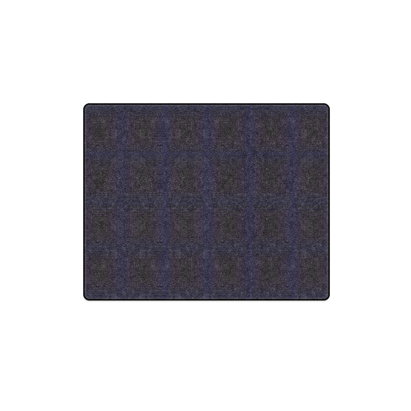 Royal blue on black squares Blanket 40"x50"