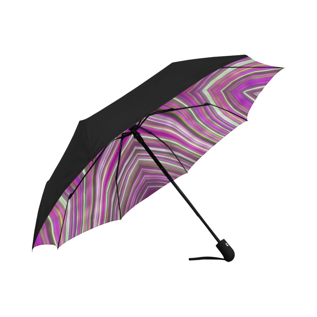 Wild Wavy X Lines 60 Anti-UV Auto-Foldable Umbrella (Underside Printing) (U06)