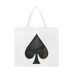 Spade Las Vegas Symbol Playing Card Shape Canvas Tote Bag/Large (Model 1702)