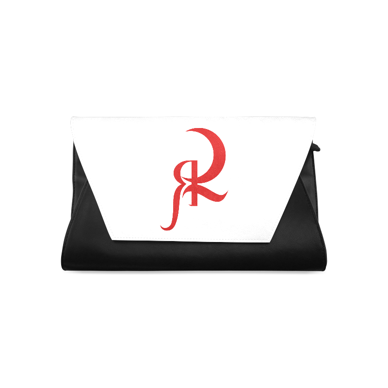 RED QUEEN SYMBOL RED WHITE & BLACK Clutch Bag (Model 1630)