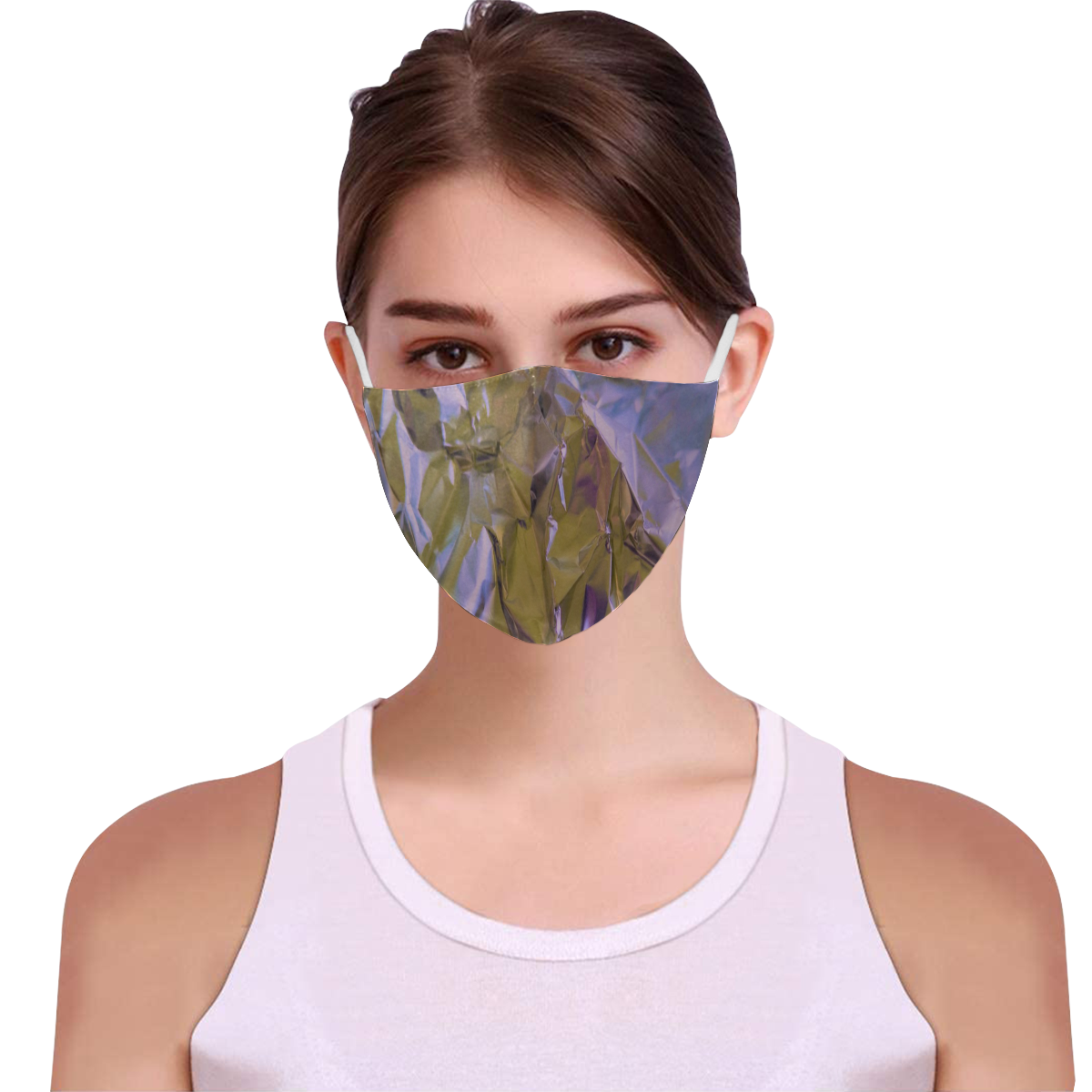 metallic landscape 3D Mouth Mask with Drawstring (30 Filters Included) (Model M04) (Non-medical Products)