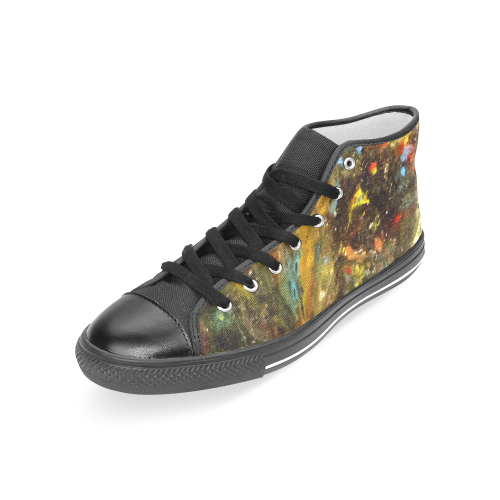 Colorful Magic Painting Women's Classic High Top Canvas Shoes (Model 017)