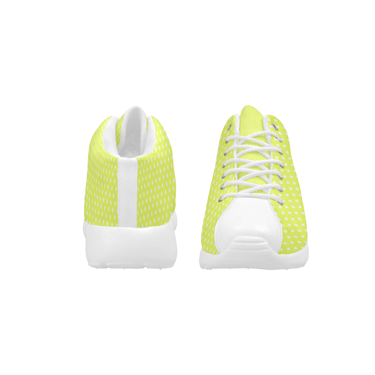 Yellow polka dots Women's Basketball Training Shoes (Model 47502)