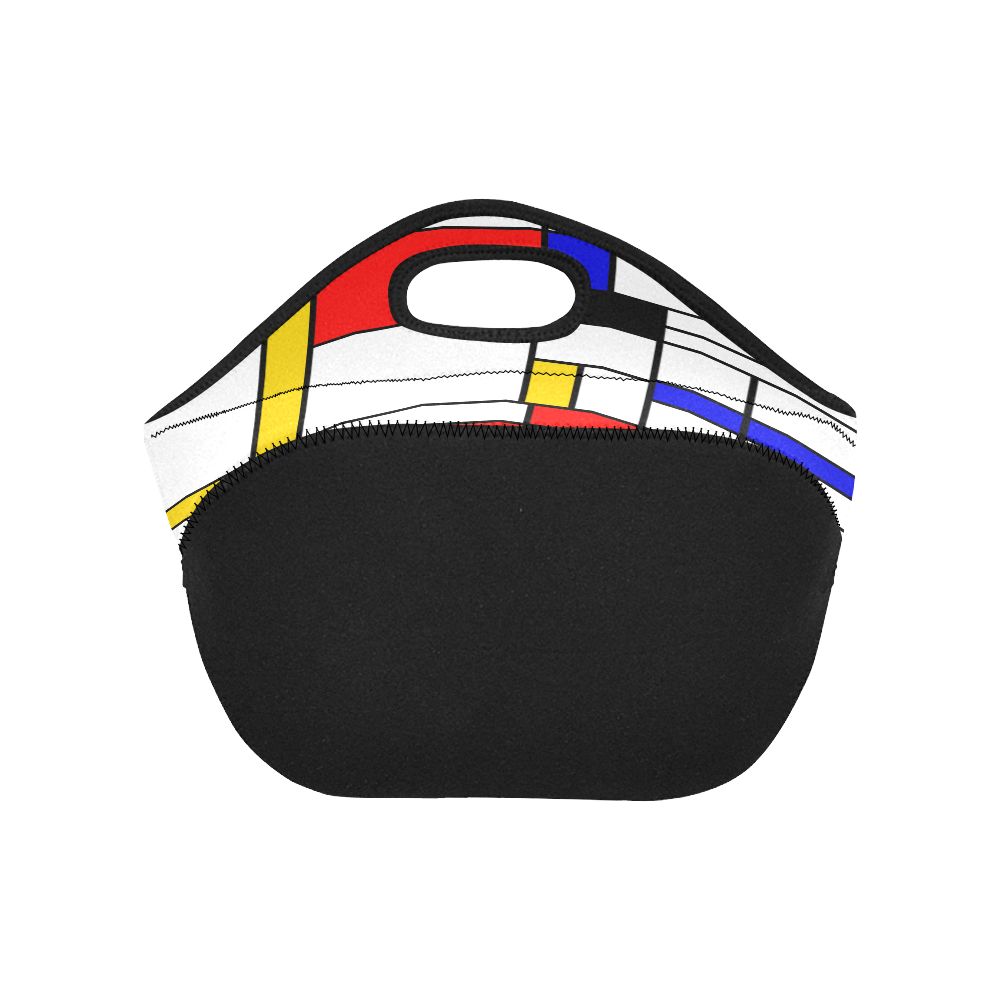 Bauhouse Composition Mondrian Style Neoprene Lunch Bag/Small (Model 1669)